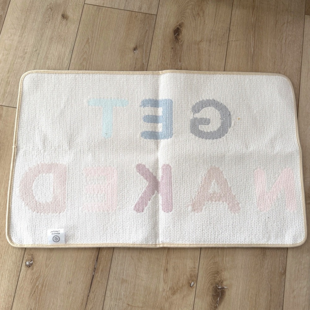 Abound Lifestyle Get Naked Bath Mat Tufted Microfiber Non-Slip Rug 32x20 Cream - Picture 6 of 8